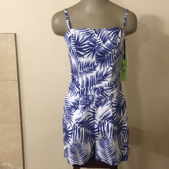 Sam Edelman Other - Sam Edelman Blue and White Tropical Print Dress